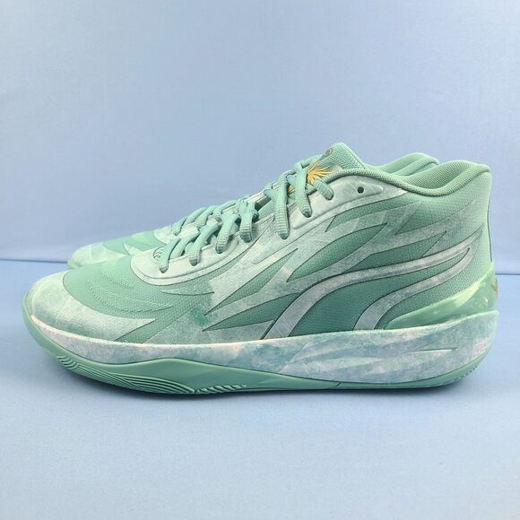 Puma MB.02 Mens Size 14 Lamelo Ball Lunar New Year Jade Green Gold 378284-01 main image 7